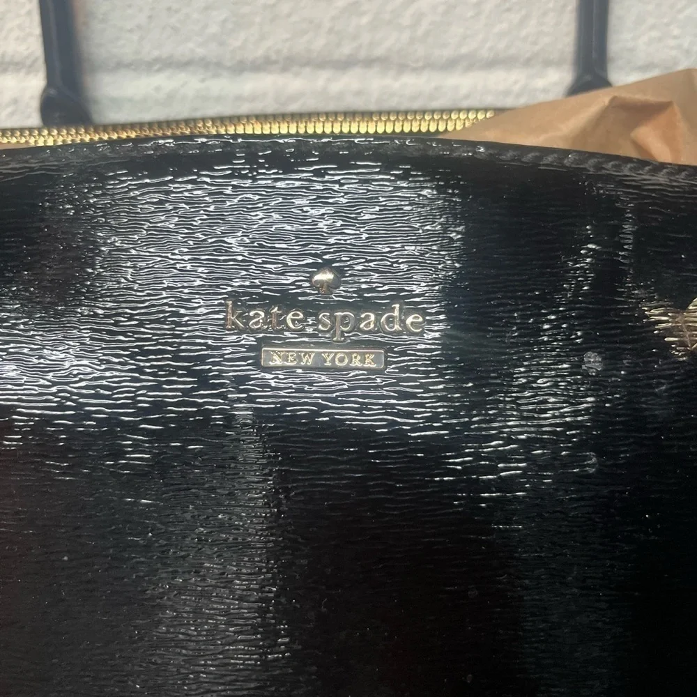 Kate Spade Shiny Black Tote Bag